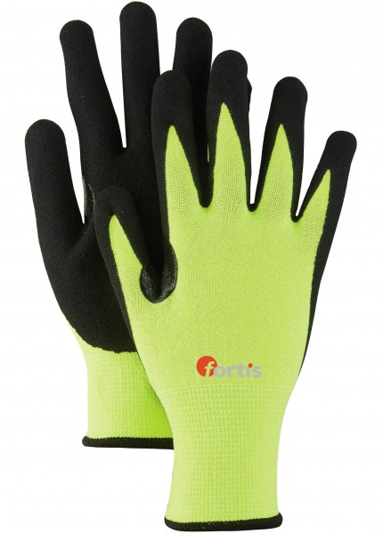 Fortis Blade neon Nitrilschaum-Schnittschutzhandschuhe teilbeschichtet