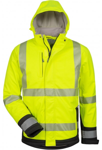 elysee 23426 MELVIN Warnschutz-Softshelljacke leuchtgelb-schwarz