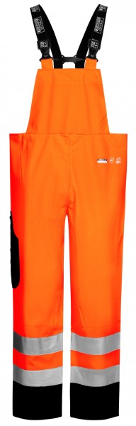 Lyngsøe FR-LR6029 flammenhemmende Warnschutz-Regenlatzhose in schwerer PU-Qualität