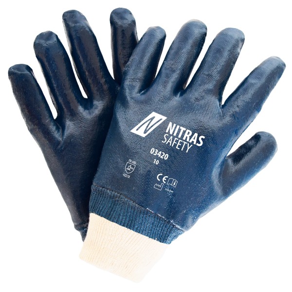 Nitras 03420 Nitril-Baumwollhandschuhe vollbeschichtet
