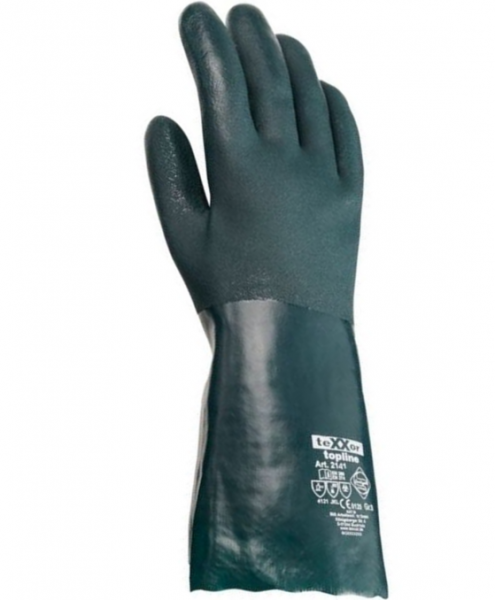 texxor 2141 topline PVC-Chemikalienschutzhandschuhe grün 35 cm