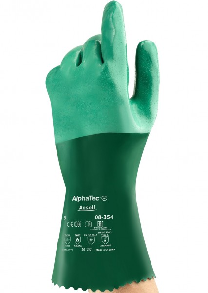 Ansell AlphaTec 08-354 Neopren-Chemikalienschutzhandschuhe