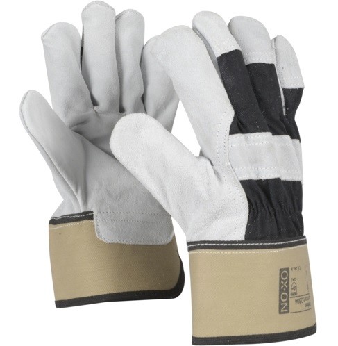 OX-ON Worker Comfort 2304 Tex-As Rindkernspaltlederhandschuhe natur