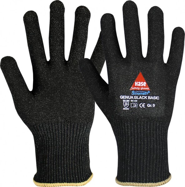 Hase 508506 Genua Black Basic Schnittschutzhandschuhe Level C