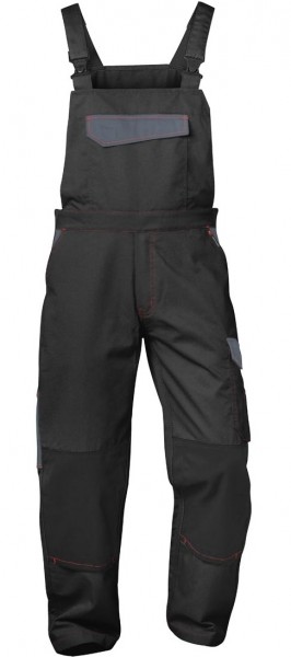 Craftland 22471 BEVEREN Twill Latzhose schwarz-grau