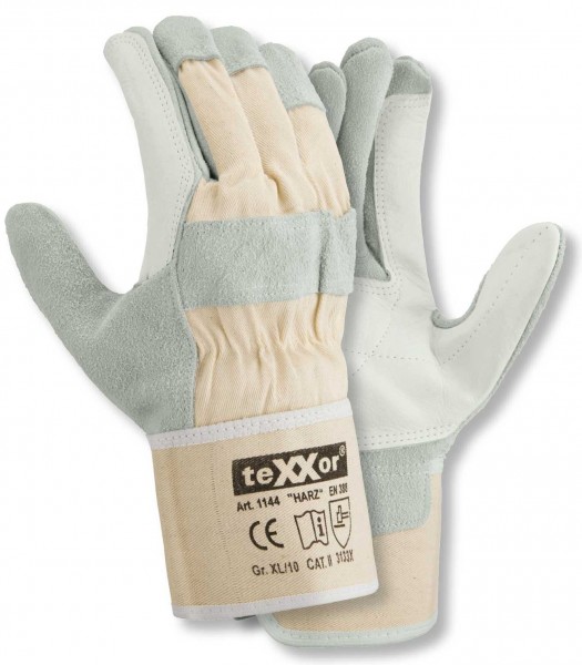 texxor 1144 Harz Rindspaltlederhandschuhe