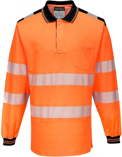 Portwest T184 PW3 Hi-Vis Polo-Shirt Langarm