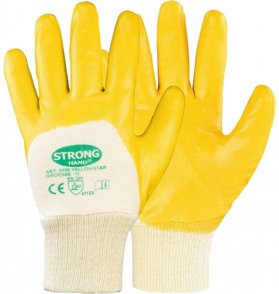 Stronghand 0550 Yellowstar Nitril-Schutzhandschuhe 3/4-beschichtet