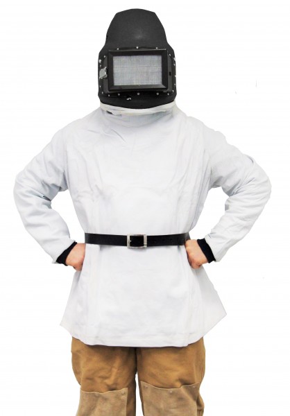 Ekastu Strahlerschutzhelm C4 Leder mit Ärmeln