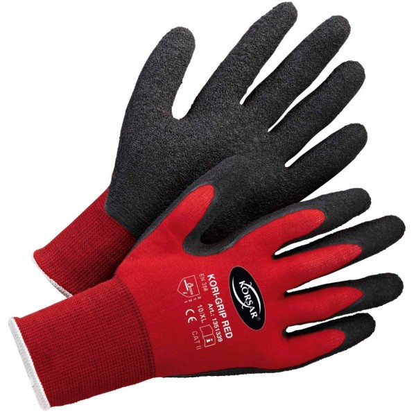 Korsar Kori-Grip Red Latex-Schutzhandschuhe
