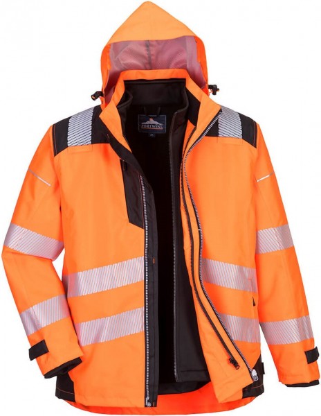 Portwest PW365 PW3 Warnschutz 3-in-1 Jacke