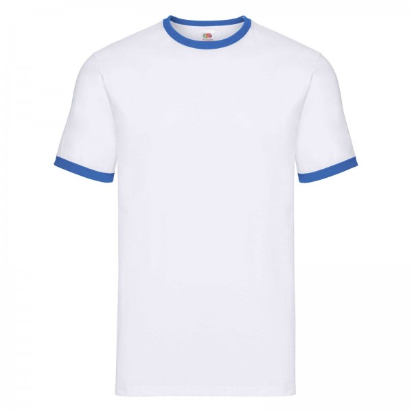 Fruit of The Loom Valueweight Ringer T in 9 Farben