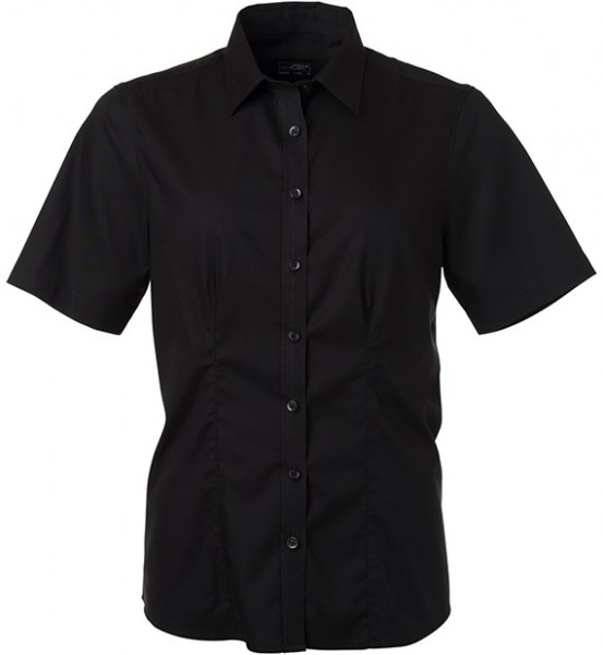 James & Nicholson JN683 Kurzarm Damenbluse Micro-Twill in 4 Farben