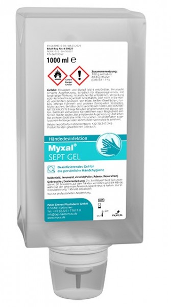 Greven Desinfektionsgel Sept Gel 1 Liter Varioflasche