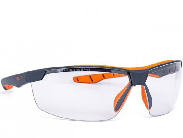 Infield Flexor Plus 9021155 Bügelbrille schwarz-orange klar
