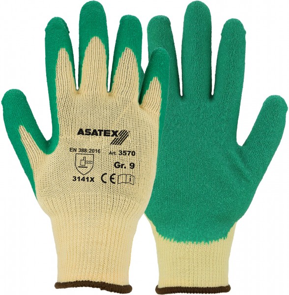 Asatex 3570 Latex-Schutzhandschuhe teilbeschichtet