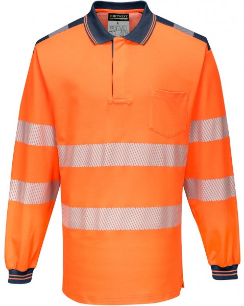 Portwest T184 PW3 Hi-Vis Polo-Shirt Langarm