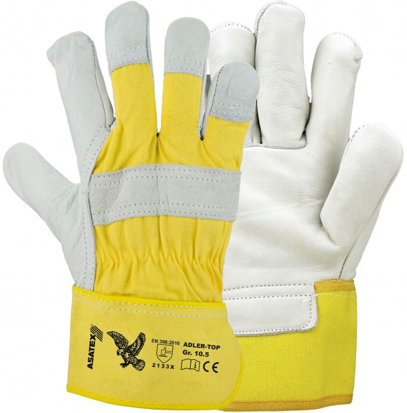 Asatex Adler-Top Rindnarbenleder-Schutzhandschuhe