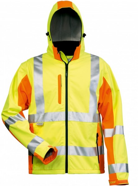 elysee 22735 JIM Warnschutz-Softshelljacke leuchtgelb/leuchtorange
