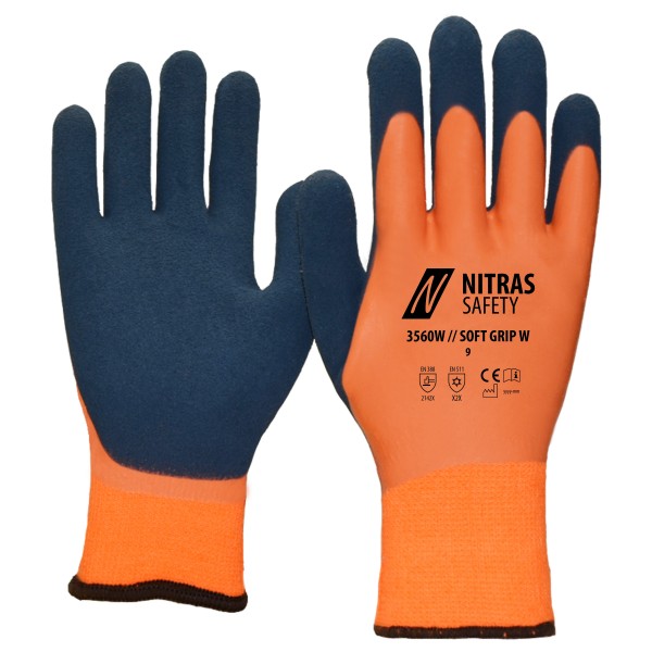 Nitras 3560W Soft Grip W Latex-Winterhandschuhe vollbeschichtet