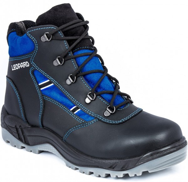 Leopard 483 Schnürstiefel S2 schwarz/blau