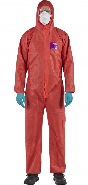 Microgard / AlphaTec 1500 Standard Overall mit Kapuze Modell 138 rot