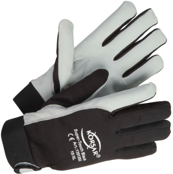 Korsar Super-Touch Black Ziegenlederhandschuhe