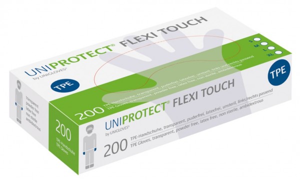 Unigloves Uniprotect Flexi Touch TPE-Einweghandschuhe lebensmittelecht