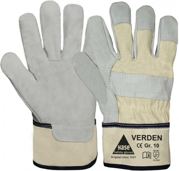 Hase 211400 Verden Rindspaltleder-Schutzhandschuhe