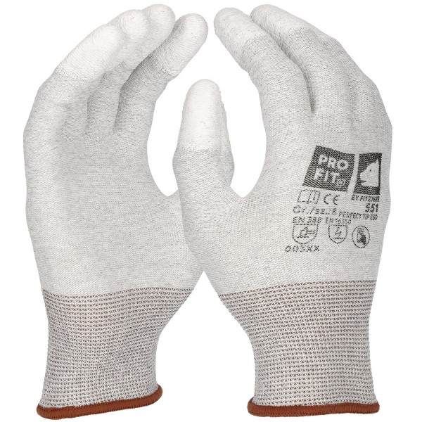 Pro-Fit 551 ESD - PU Schutzhandschuhe weiß