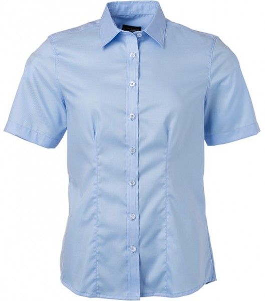 James & Nicholson JN683 Kurzarm Damenbluse Micro-Twill in 4 Farben