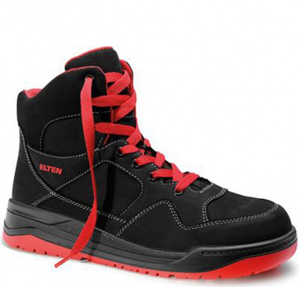 Elten Maverick black-red Mid 763391 Schnürstiefel ESD S3 schwarz/rot