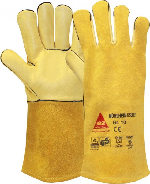 Hase 301110 Mühlheim II Super Rindleder-Schutzhandschuhe