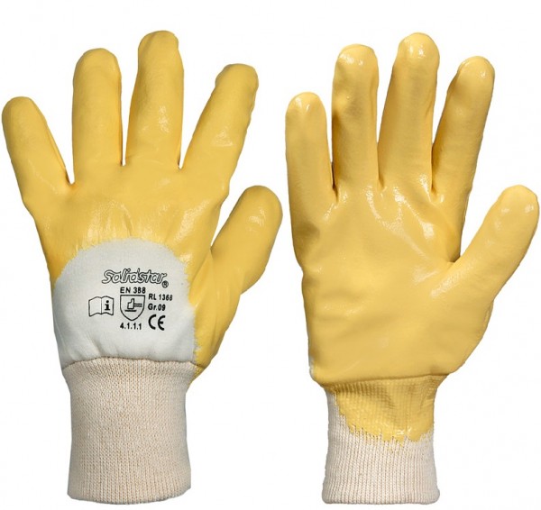 Solidstar 1368 Nitril-Schutzhandschuhe ¾-beschichtet