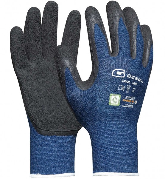 Gebol Cool Grip Latex-Schutzhandschuhe teilbeschichtet