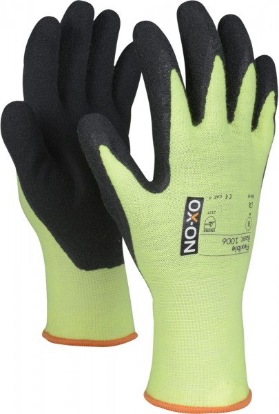 OX-ON Flexible Basic 1006 Latexschaum-Schutzhandschuhe teilbeschichtet