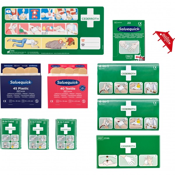 Cederroth 492640 Nachfüllpack für First Aid Station