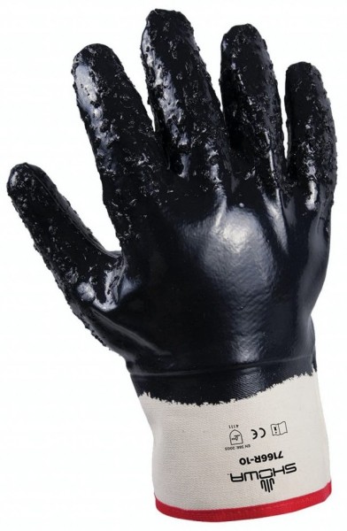 SHOWA 7166R Nitril-Allzweckhandschuhe mit rauer Grifffläche