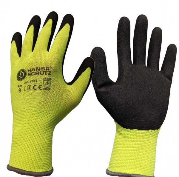 HansaTec 8731 Latexschaumhandschuhe Halbbeschichtung