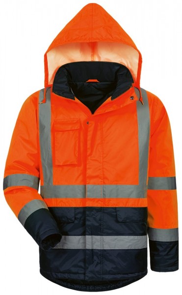 Safestyle 23532 STEFAN Warnschutzparka leuchtorange- marine
