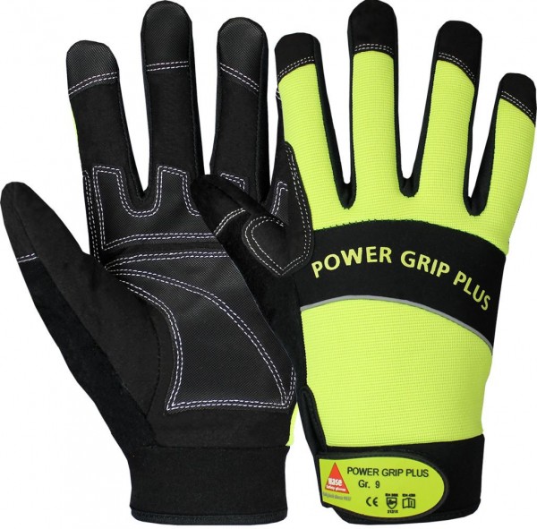 Hase 40200M Power Grip Plus Mechanikerhandschuhe mit Klettverschluss