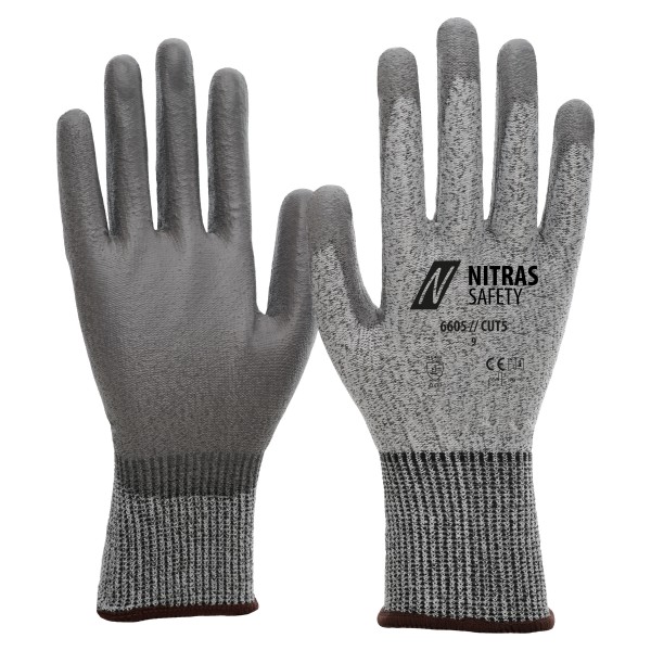 Nitras 6605 Cut5 PU-Schnittschutzhandschuhe Level D