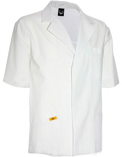 ESD Herrenjacke kurzarm weiß 155g/m²