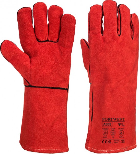 Portwest A505 Rindspaltleder-Schweißerhandschuhe Typ A