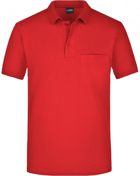 James & Nicholson JN922 Herren Piqué Polo mit Brusttasche in 10 Farben