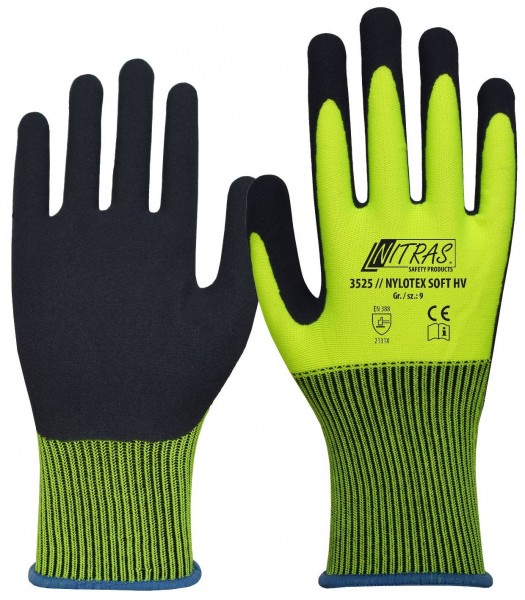 Nitras 3525 Latexschaum-Schutzhandschuhe teilbeschichtet