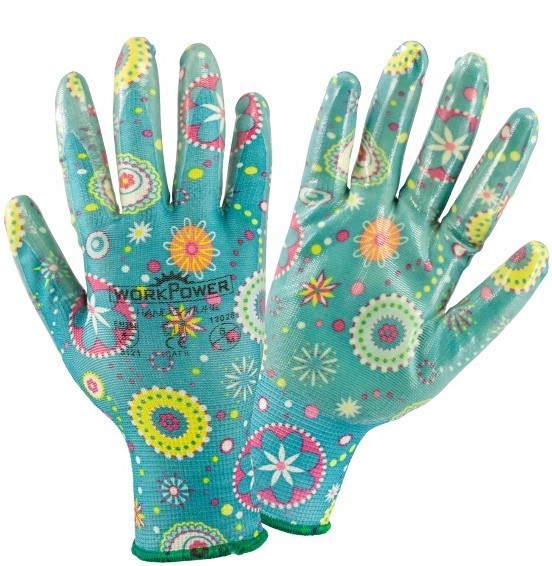 Work Power Flower Nitril-Gartenhandschuhe