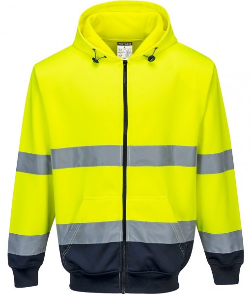 Portwest B317 Warnschutz Kapuzenjacke mit Reißverschluss