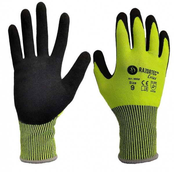 HansaTec 9658 Cut D Latex Foam Glove Schnittschutz Level D