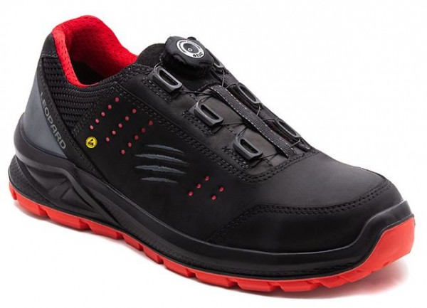 Leopard AE01431 Halbschuh S3 schwarz rot